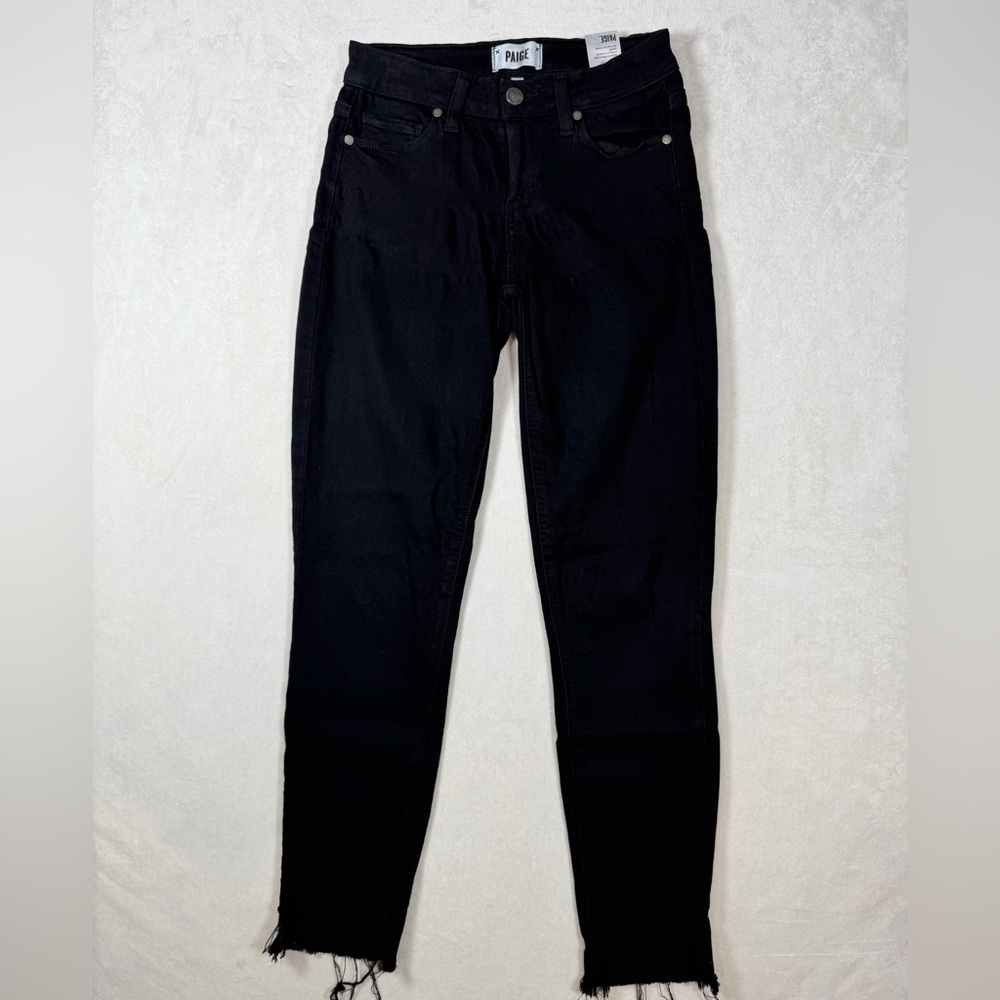 PAIGE Size 25 Skyline Ankle Peg Black Ankle Jeans Pants Designer